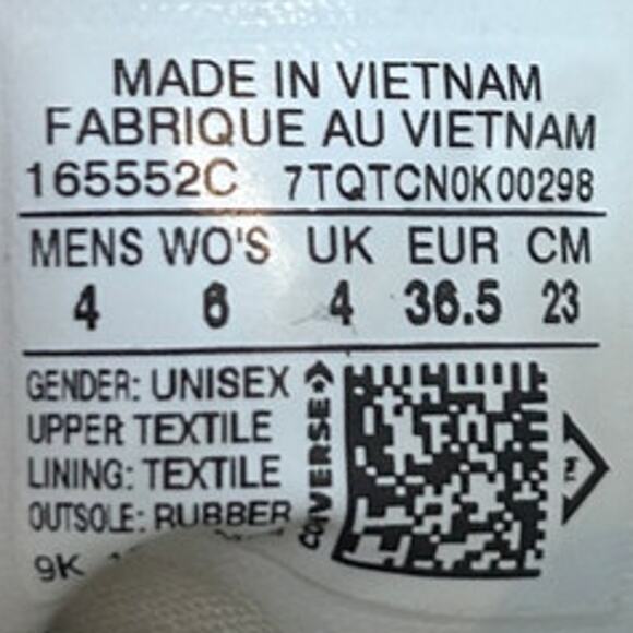 Converse All Star -CT High Top Animal Pint -Sneakers -Black -Women's -6 -165552C - Picture 10 of 10